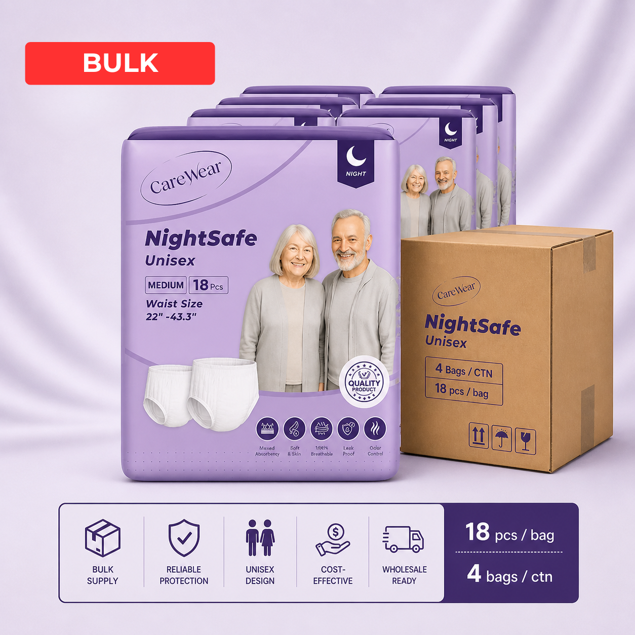 Adult diaper pants Night